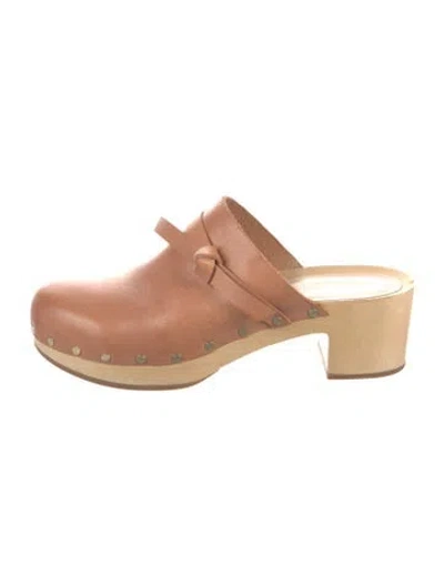 Pre-owned Loeffler Randall Leather Mules In Brown