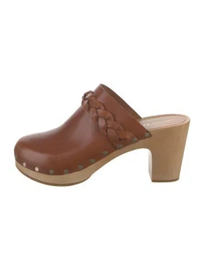 Pre-owned Loeffler Randall Leather Mules In Brown