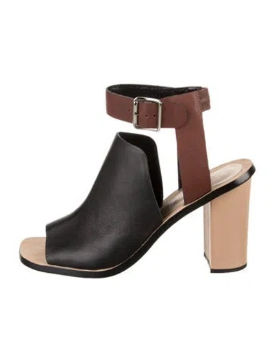 Pre-owned Loeffler Randall Leather Mules In Multi