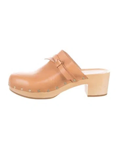 Pre-owned Loeffler Randall Leather Mules In Neutrals