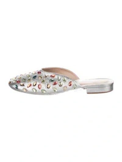 Pre-owned Loeffler Randall Leather Mules In Silver