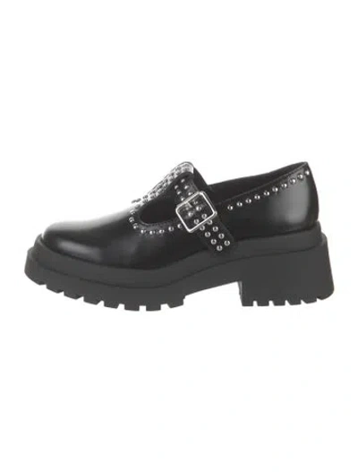 Pre-owned Loeffler Randall Leather Oxfords In Black