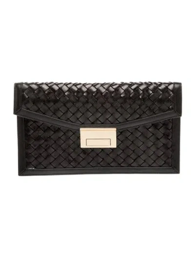 Pre-owned Loeffler Randall Leather Portfolio In Black