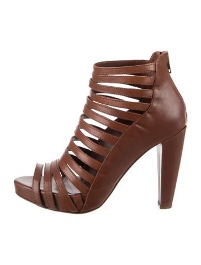 Pre-owned Loeffler Randall Leather Pumps In Brown