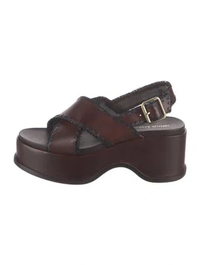 Pre-owned Loeffler Randall Leather Pumps In Brown