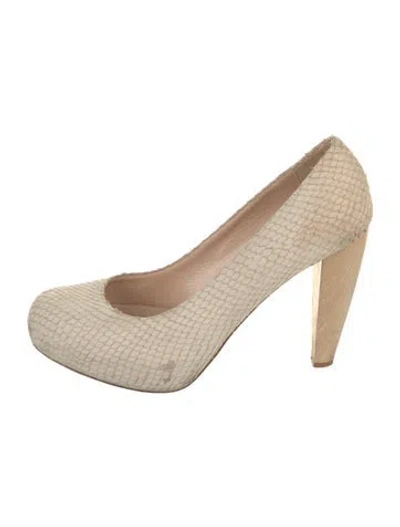 Pre-owned Loeffler Randall Leather Pumps In Neutral
