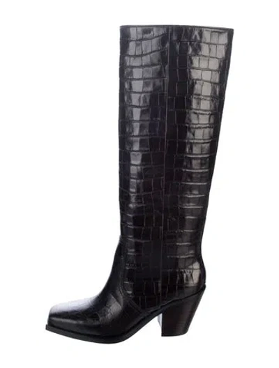 Pre-owned Loeffler Randall Leather Rain Boots In Multi