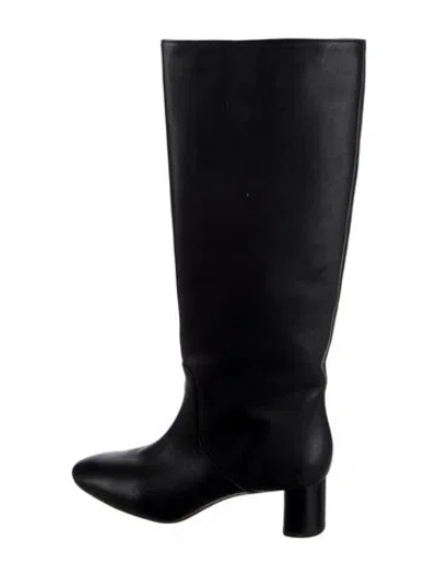 Pre-owned Loeffler Randall Leather Riding Boots In Black