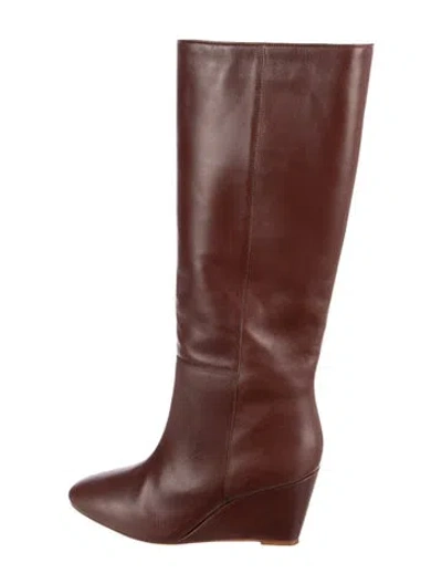 Pre-owned Loeffler Randall Leather Riding Boots In Brown