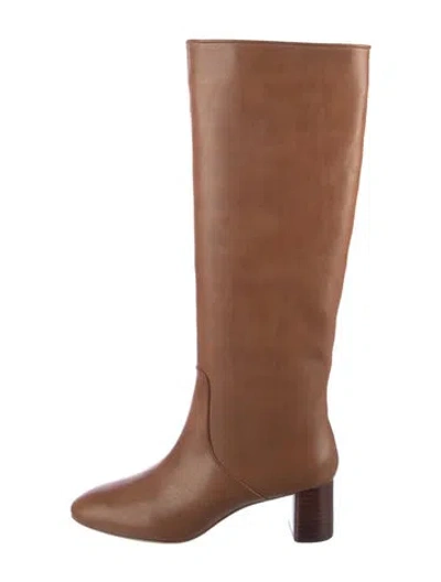 Pre-owned Loeffler Randall Leather Riding Boots In Brown