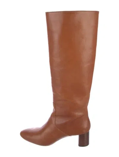 Pre-owned Loeffler Randall Leather Riding Boots In Brown
