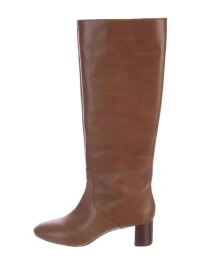 Pre-owned Loeffler Randall Leather Riding Boots In Brown