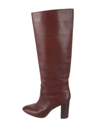 Pre-owned Loeffler Randall Leather Riding Boots In Brown