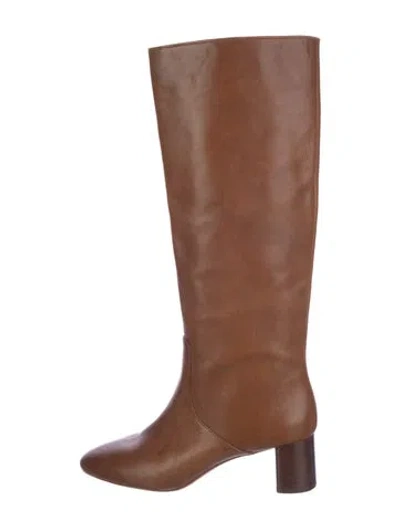 Pre-owned Loeffler Randall Leather Riding Boots In Brown