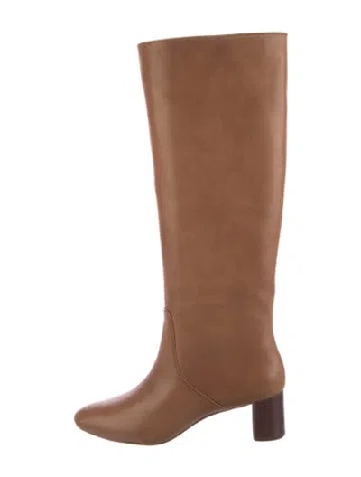 Pre-owned Loeffler Randall Leather Riding Boots In Brown