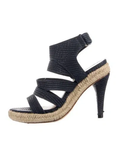 Pre-owned Loeffler Randall Leather Sandals In Blue