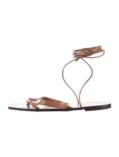Pre-owned Loeffler Randall Leather Sandals In Brown