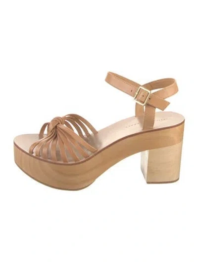 Pre-owned Loeffler Randall Leather Sandals In Brown