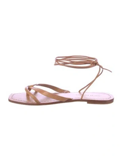 Pre-owned Loeffler Randall Leather Sandals In Brown