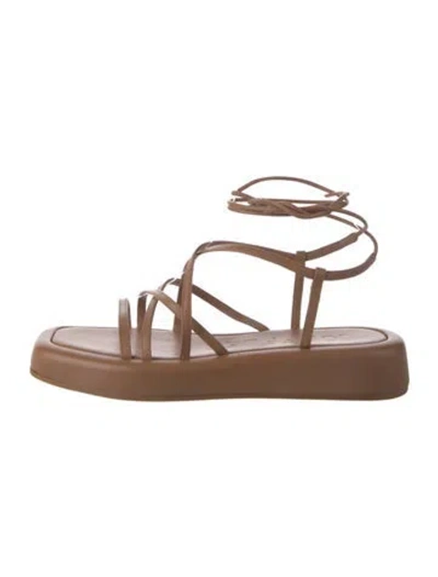 Pre-owned Loeffler Randall Leather Sandals In Brown