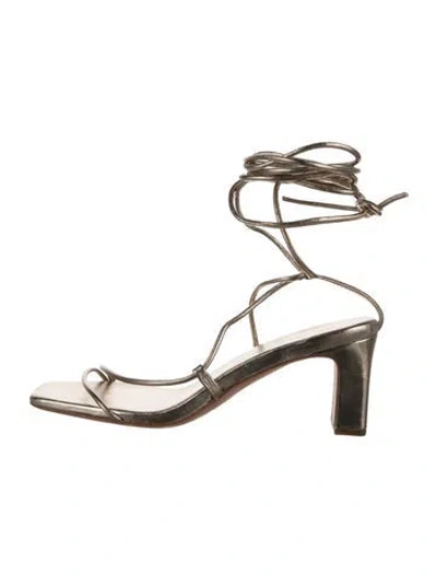 Pre-owned Loeffler Randall Leather Sandals In Clear