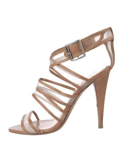 Pre-owned Loeffler Randall Leather Sandals In Neutral