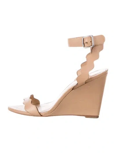 Pre-owned Loeffler Randall Leather Sandals In Neutral