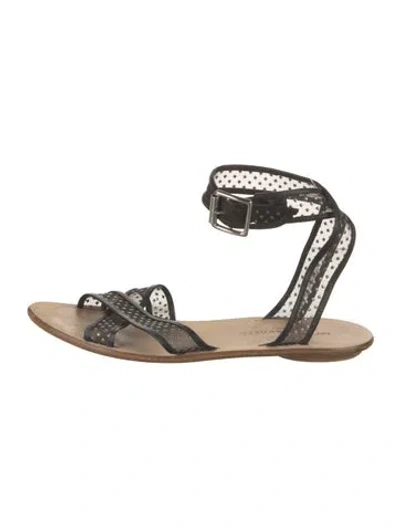 Pre-owned Loeffler Randall Leather Sandals In Neutral