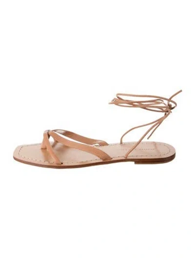 Pre-owned Loeffler Randall Leather Sandals In Neutral