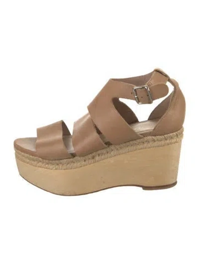 Pre-owned Loeffler Randall Leather Sandals In Neutrals