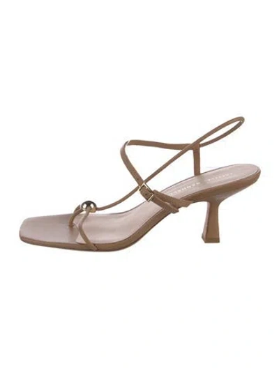 Pre-owned Loeffler Randall Leather Sandals In Neutrals
