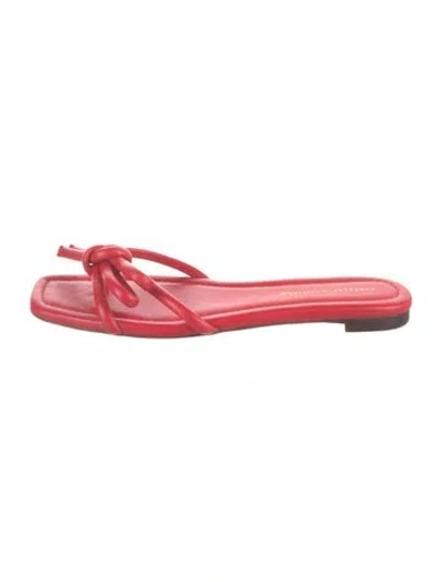 Pre-owned Loeffler Randall Leather Sandals In Red