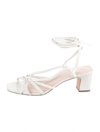 Pre-owned Loeffler Randall Leather Sandals In White