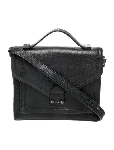 Pre-owned Loeffler Randall Leather Shoulder Bag In Black