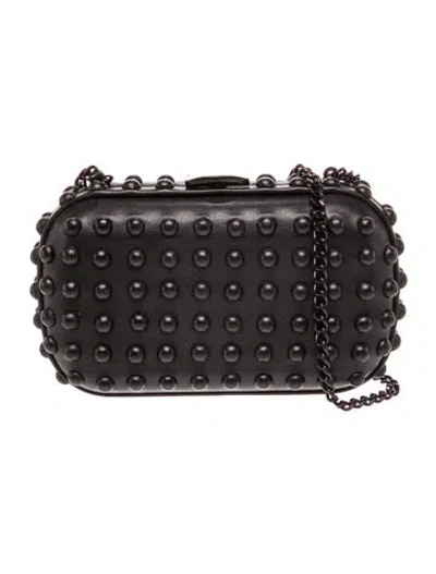 Pre-owned Loeffler Randall Leather Shoulder Bag In Black