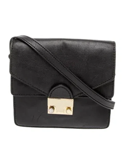 Pre-owned Loeffler Randall Leather Shoulder Bag In Black