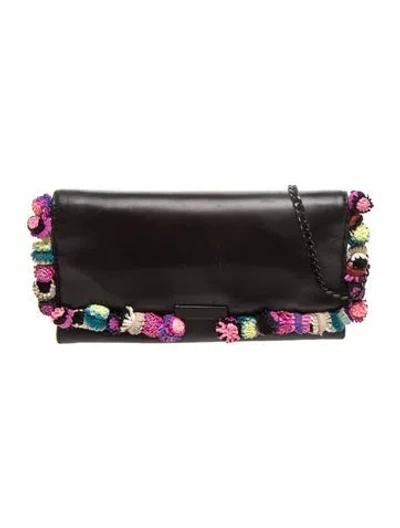 Pre-owned Loeffler Randall Leather Shoulder Bag In Black