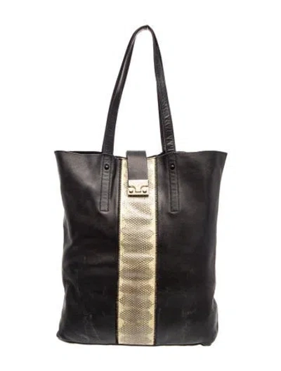 Pre-owned Loeffler Randall Leather Shoulder Bag In Black