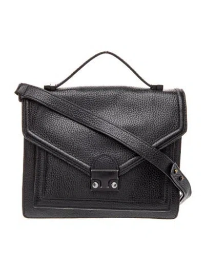 Pre-owned Loeffler Randall Leather Shoulder Bag In Black
