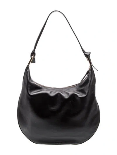 Pre-owned Loeffler Randall Leather Shoulder Bag In Black