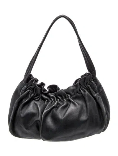 Pre-owned Loeffler Randall Leather Shoulder Bag In Black