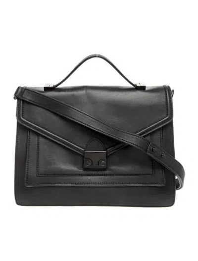 Pre-owned Loeffler Randall Leather Shoulder Bag In Black