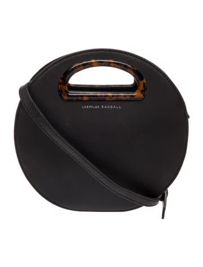 Pre-owned Loeffler Randall Leather Shoulder Bag In Black