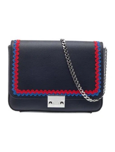 Pre-owned Loeffler Randall Leather Shoulder Bag In Blue