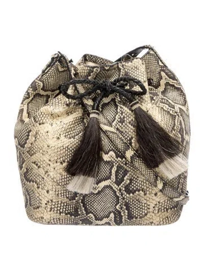 Pre-owned Loeffler Randall Leather Shoulder Bag In Neutral