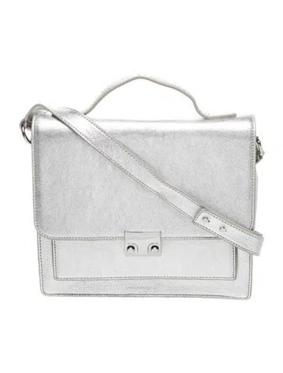 Pre-owned Loeffler Randall Leather Shoulder Bag In Silver
