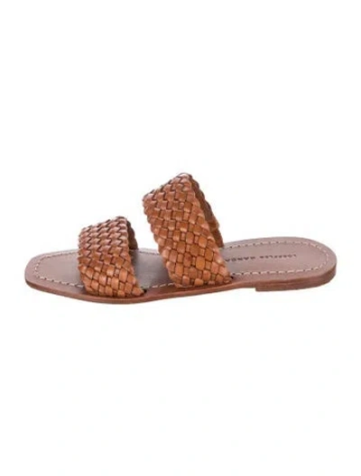 Pre-owned Loeffler Randall Leather Slides In Neutral