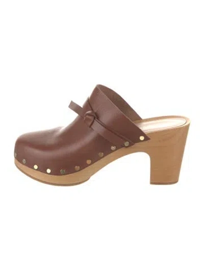 Pre-owned Loeffler Randall Leather Slingback Flats In Neutral