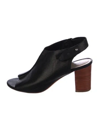 Pre-owned Loeffler Randall Leather Slingback Pumps In Black