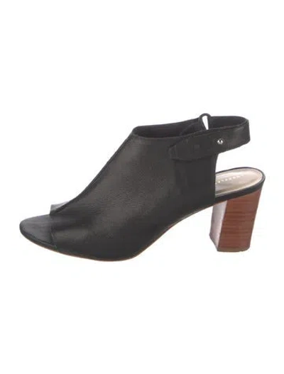 Pre-owned Loeffler Randall Leather Slingback Pumps In Black